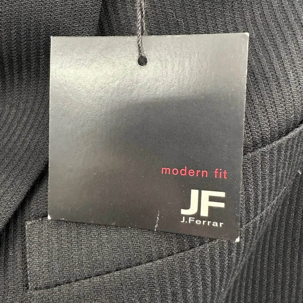 J Ferrar Mens Black Triton Textured Blazer Modern Fit Suit Jacket‎ 40 Short NEW